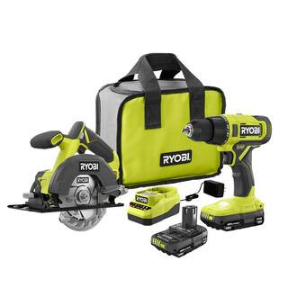 RYOBI ONE+ 18V Cordless 2-Tool Combo Kit with Drill/Driver, Circular Saw, (2) 1.5 Ah Batteries, a... | The Home Depot