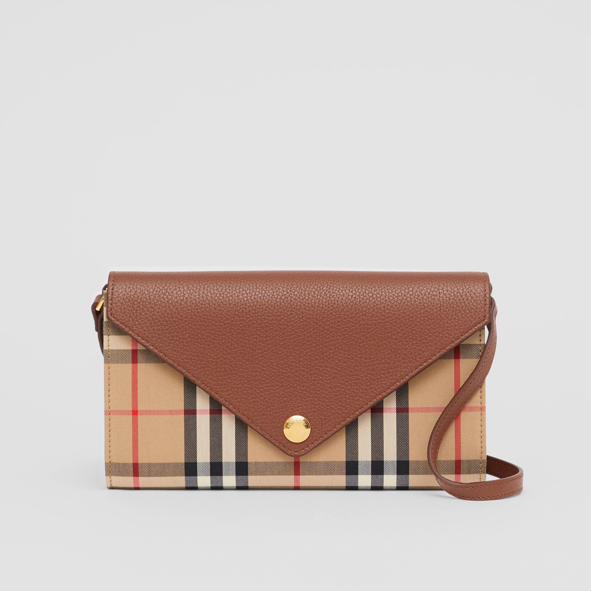 Vintage Check and Leather Wallet with Detachable Strap | Burberry (US)