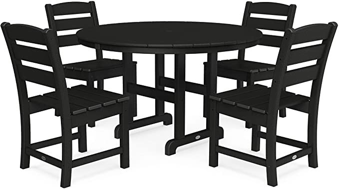 POLYWOOD® Lakeside Dining Set, Black | Amazon (US)