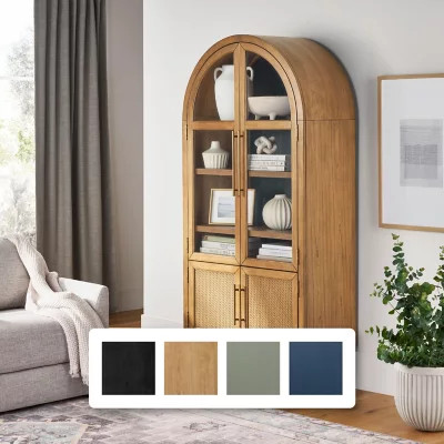 Member's Mark Enzo Storage Cabinet With Rattan Cabinet Doors | Sam's Club