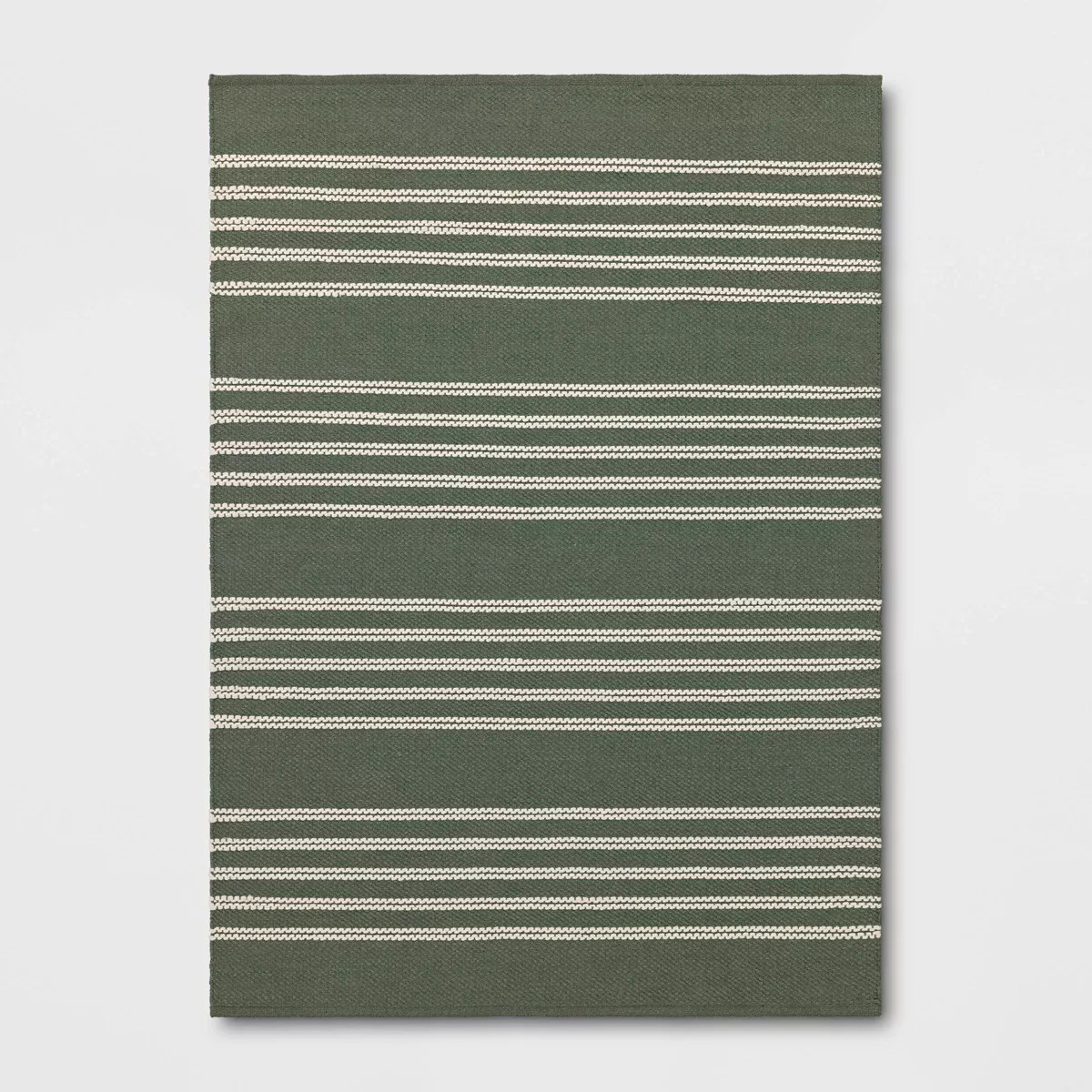 5'x7' Striped Handmade Woven Rectangular Hand-Loom Outdoor Area Rug Green - Threshold™ designed... | Target