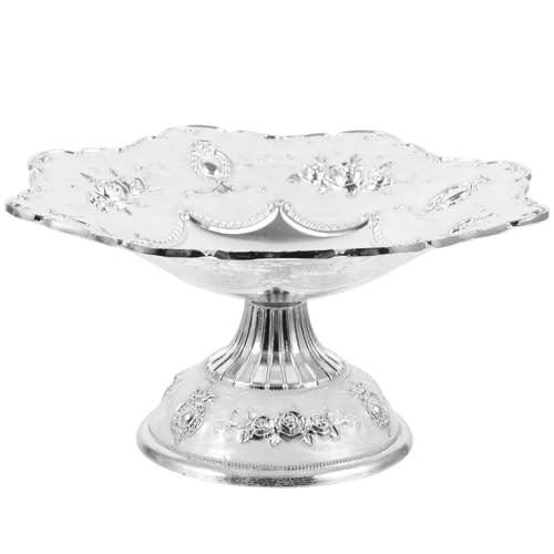 Ciieeo Vintage Snacks Plate Silver Fruit Serving Dish Elegant Candy Holder for Wedding Parties | Amazon (US)