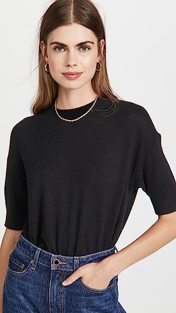 Cashmere Short Sleeve Easy Pull Over | Shopbop