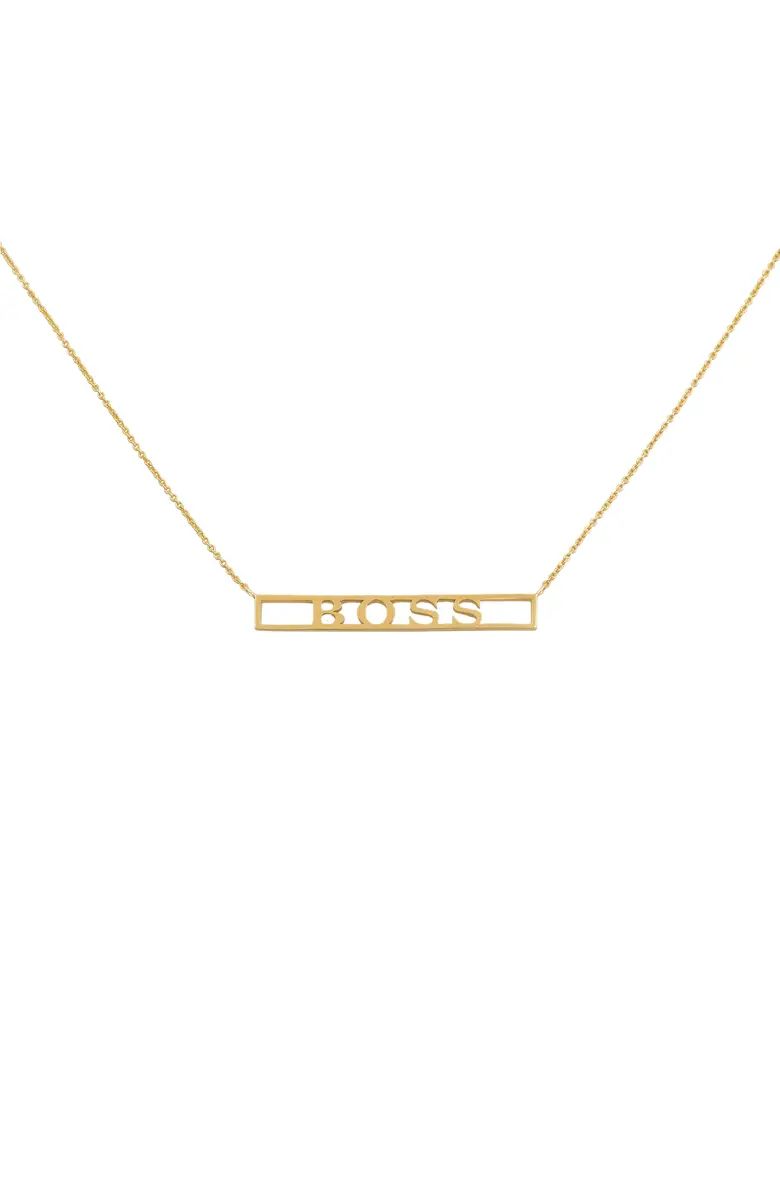 Boss Bar Pendant Necklace | Nordstrom