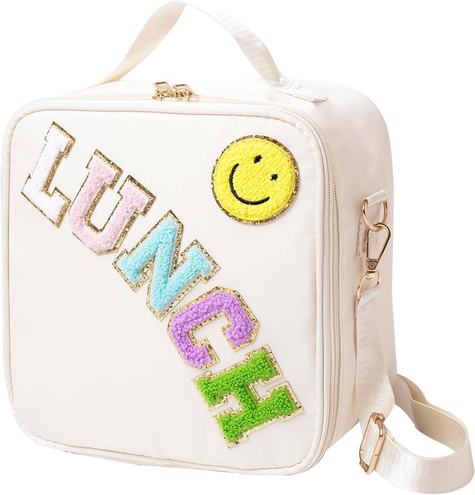 Lunch Box for Women Girl Large Insulated Lunch Bag, Kids Lunch Bag Personalized Preppy Lunch Box ... | Amazon (US)