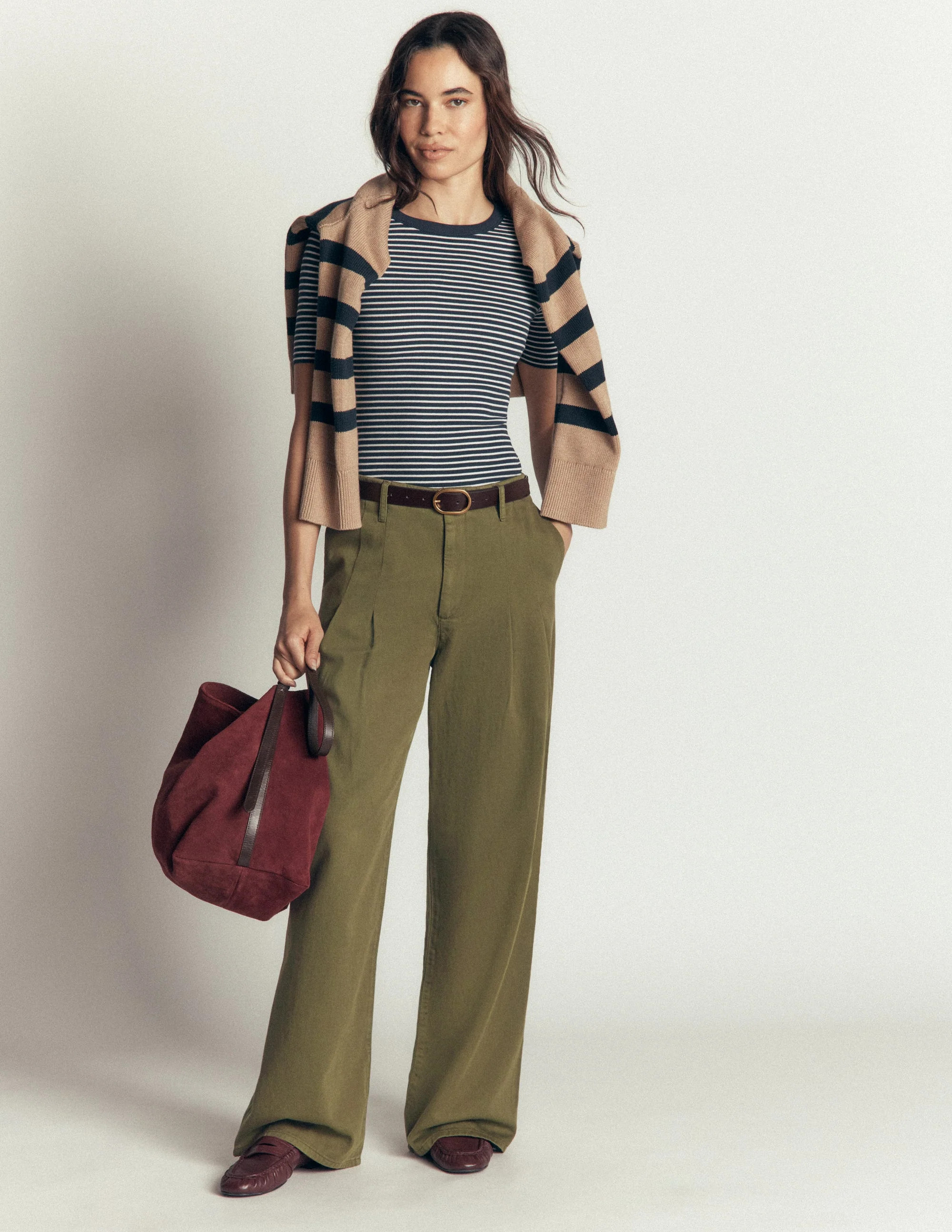 Mayfair Pleat Detail Pants-Burnt Orange | Boden (US)