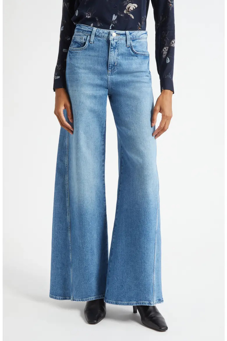 L'AGENCE Beau Seamed High Waist Wide Leg Jeans (Women) | Nordstrom | Nordstrom