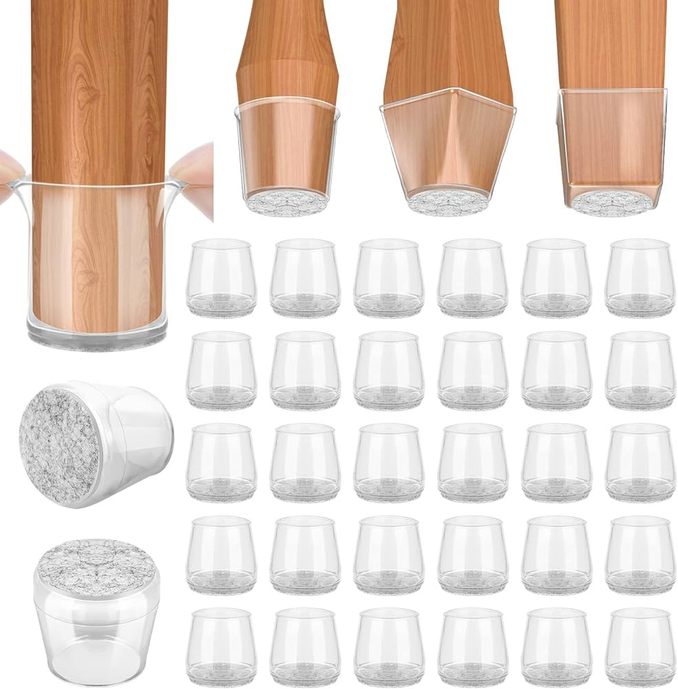 BALEINE 32 Pack Silicone Chair Leg Floor Protectors, Stool Leg Protectors Cap, Non-Slip Chair Leg... | Amazon (US)