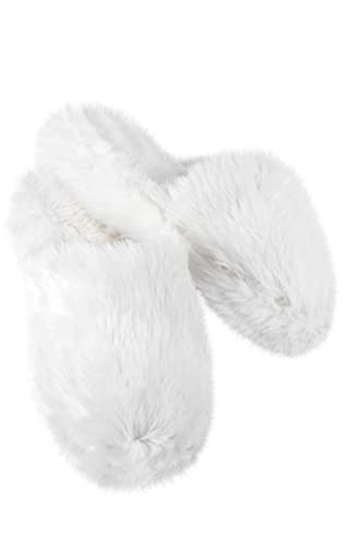 PajamaGram Women's White Women's Slippers - House Slippers for Women, Medium | Amazon (US)
