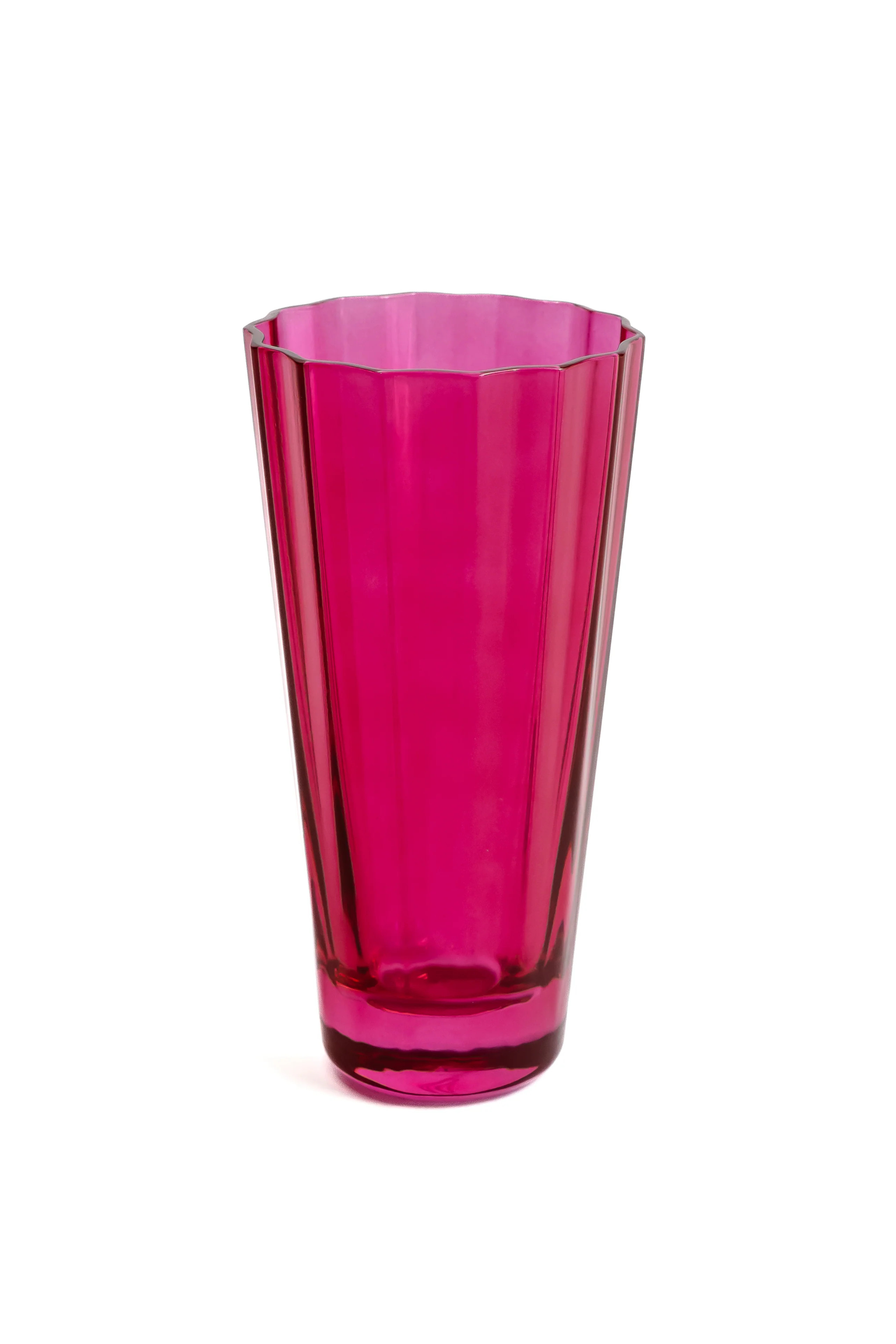 Estelle Colored Sunday High Balls - Set of 2 {Fuchsia} | Estelle Colored Glass