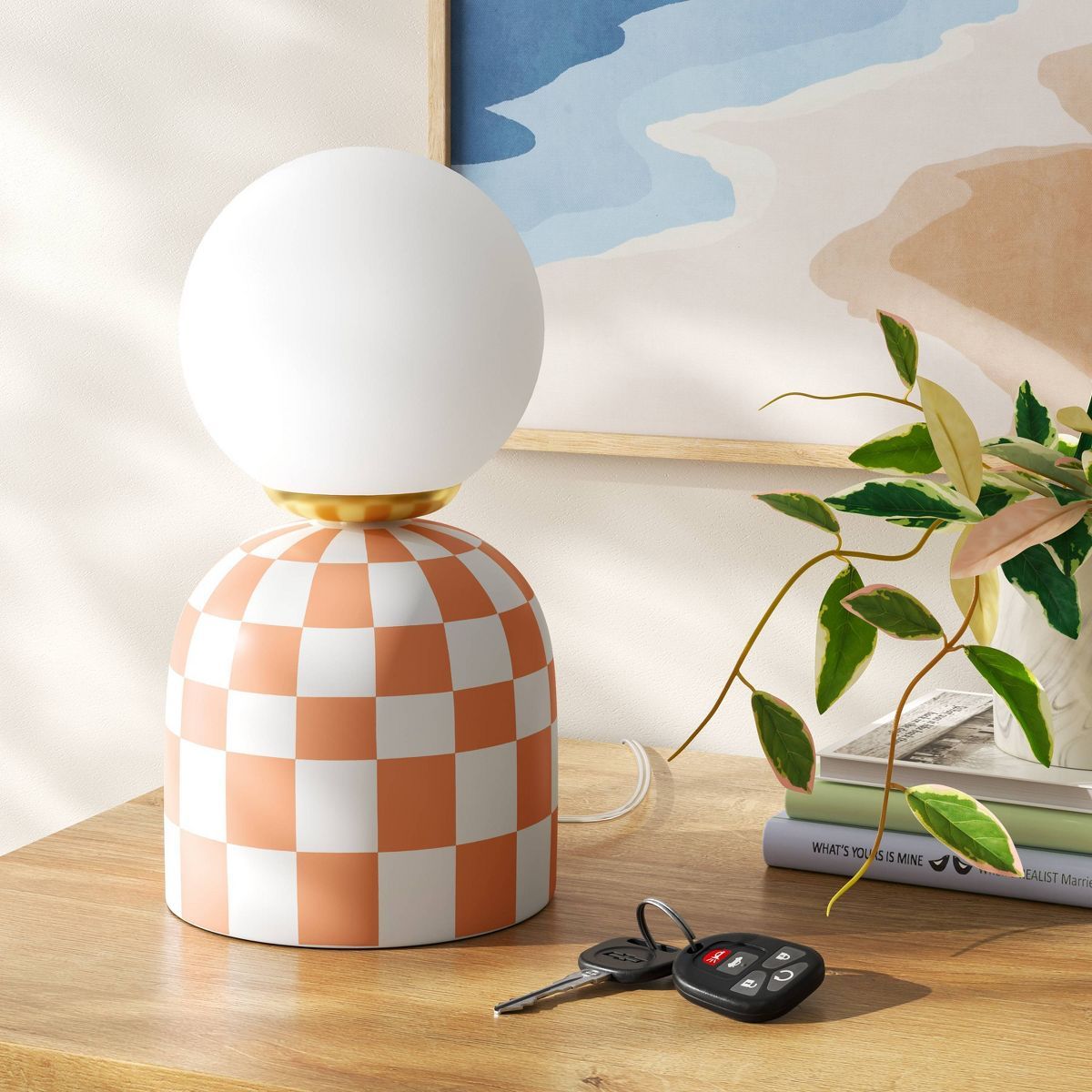 Checkered Ambient Globe Light - Room Essentials™ | Target