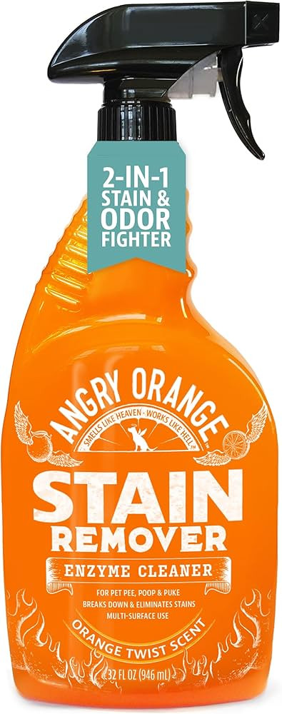 Angry Orange Stain Remover - 32oz Enzyme Pet Cleaner - Dog & Cat Urine Destroyer and Stain Remove... | Amazon (US)