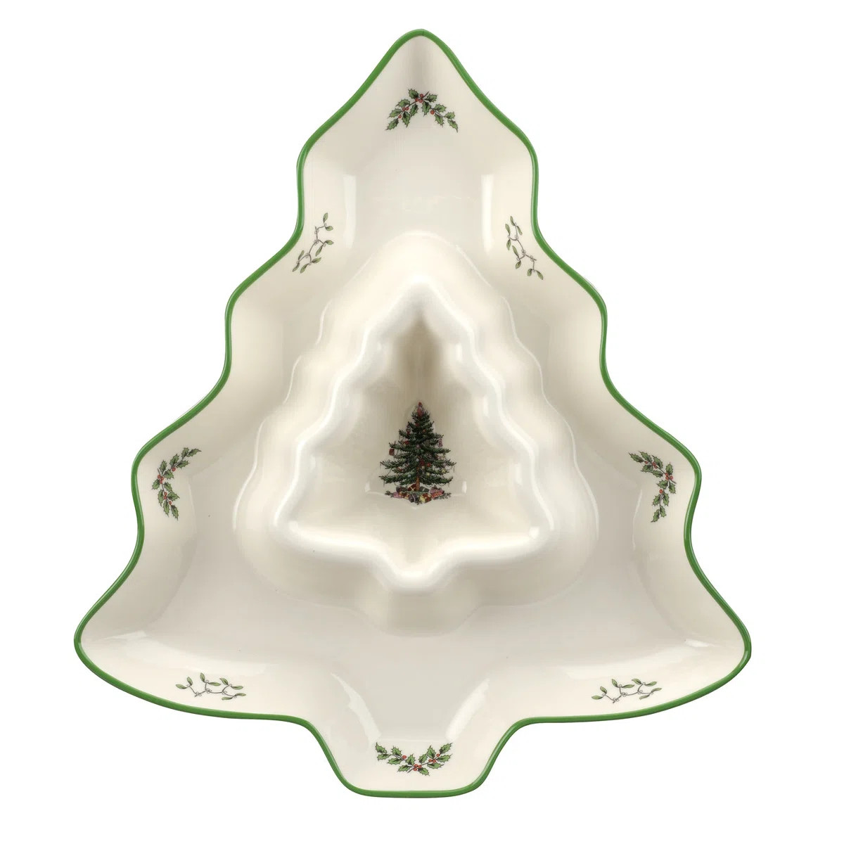 Spode Christmas Tree Tree Chip & Dip 13" | Wayfair North America
