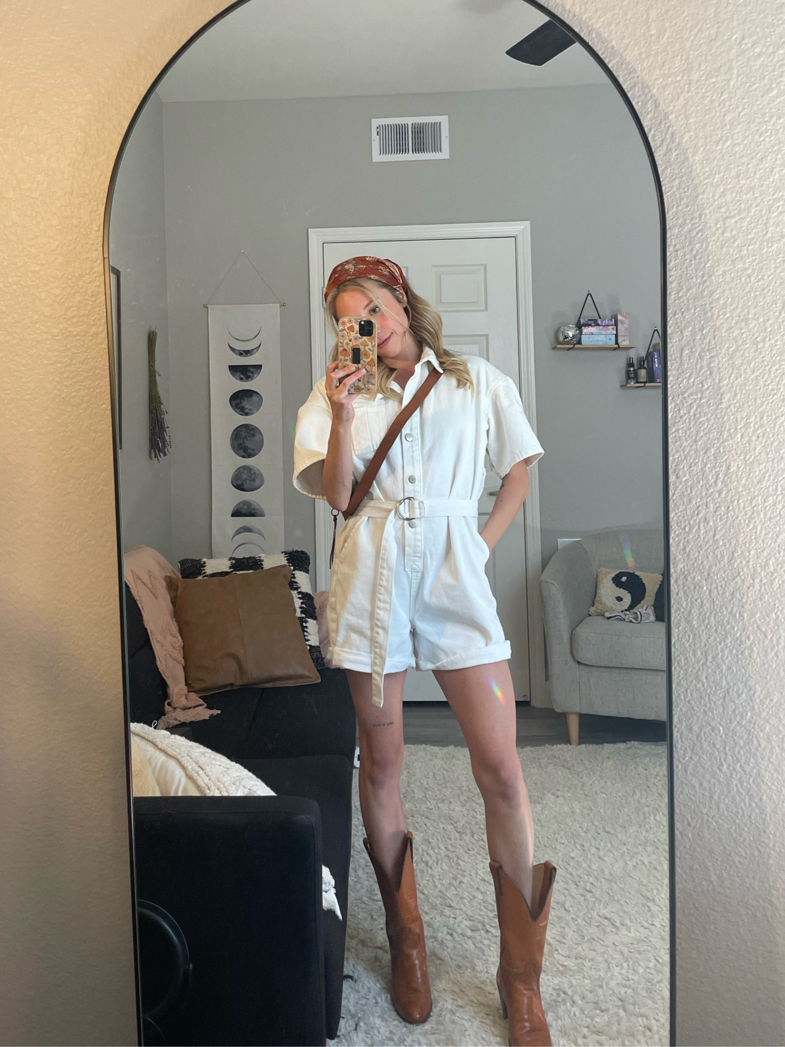 This outfit just screams farmers market day (followed by a frolic in the park) 🧚‍♂️ I thrifted this white jumpsuit last summer (truly the best find) AS WELL as the boots, bag and head scarf!!! I get asked so often where I shop and 85% of the time it’s the thrift store because I value sustainability - but I love finding similar (if not the same) pieces for all of you. 💕

#LTKFindsUnder100 #LTKSummerSales #LTKFindsUnder50