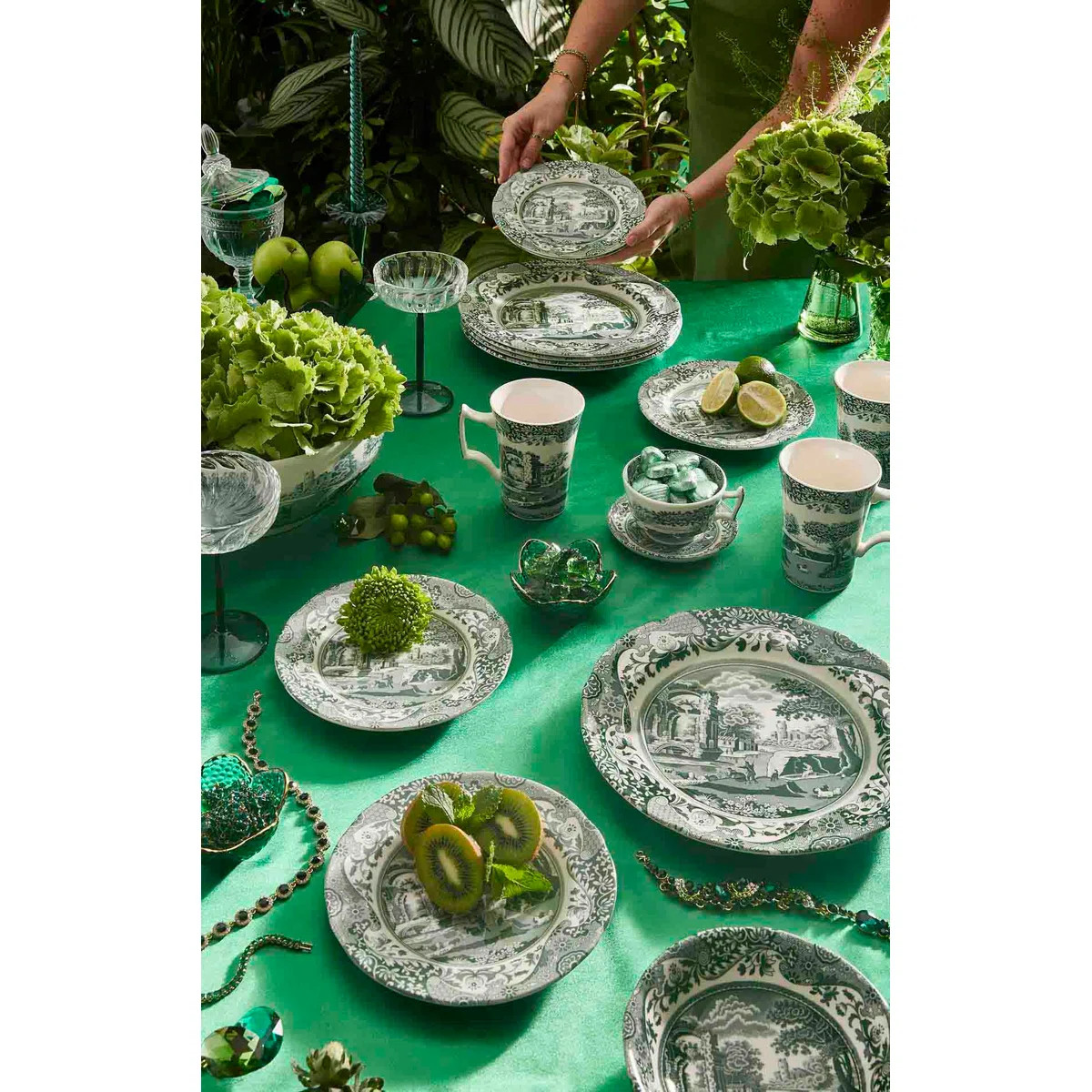 Heritage Green Italian 6.5" Bread & Butter Plates, Set of 4 (Set of 4) | Wayfair North America