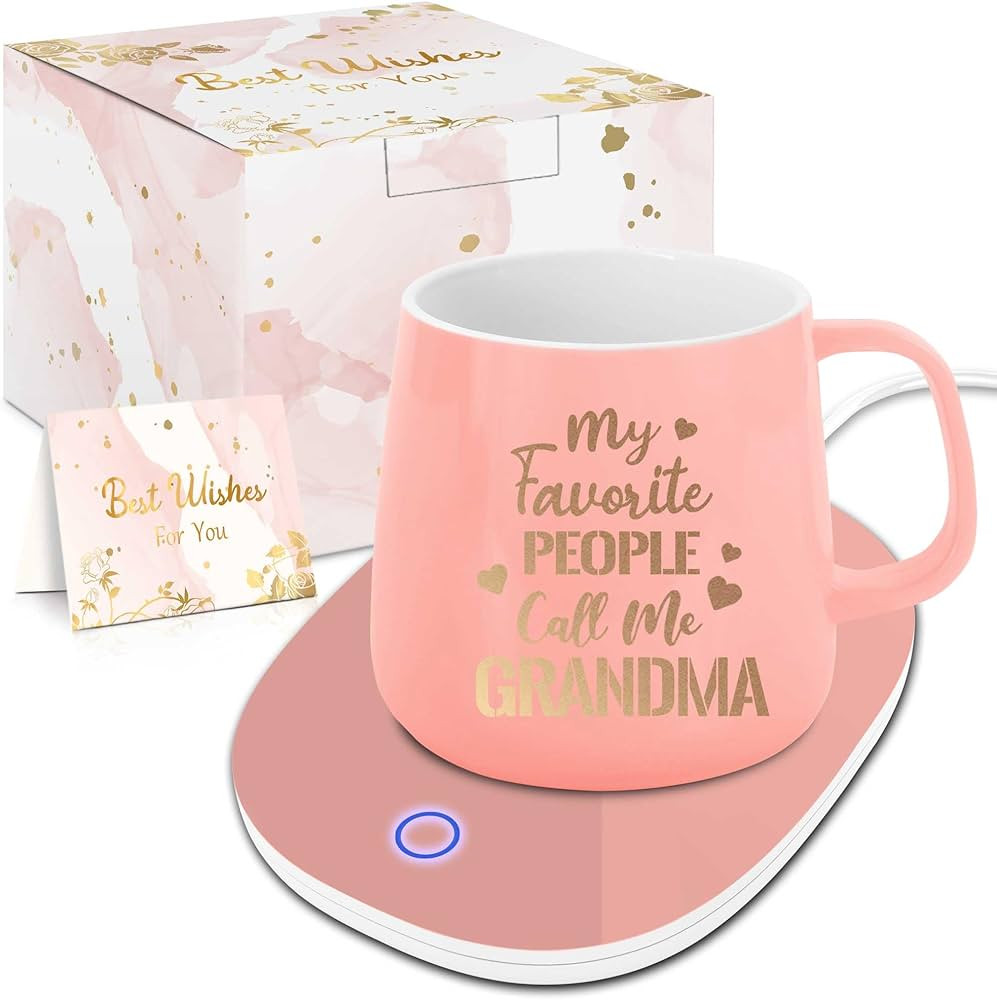 Gifts for Grandma, Coffee Mug Warmer with Mug as Grandma Gifts, Women Gifts for Christmas and Bir... | Amazon (US)