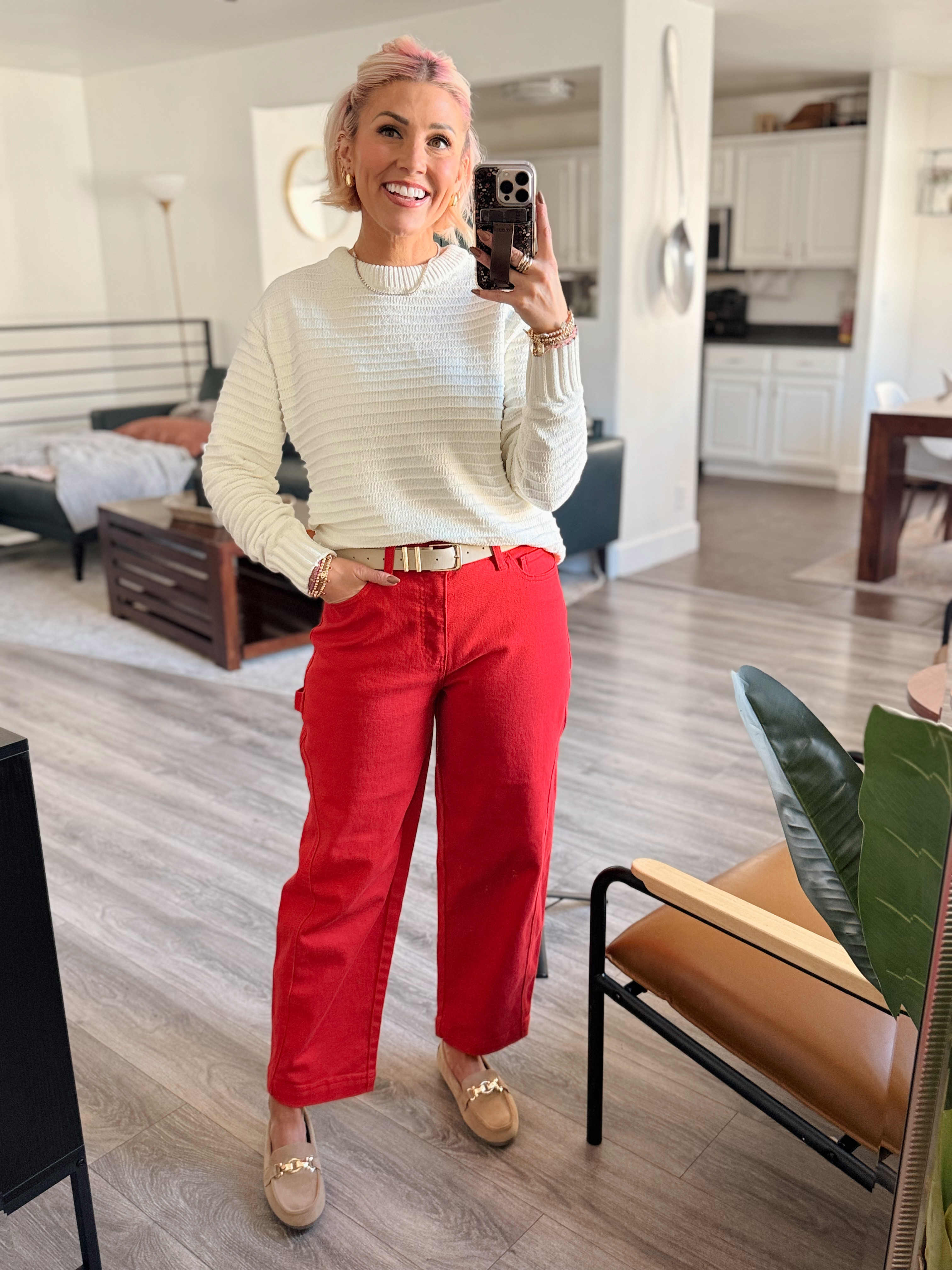 Loving the colors in this transitional outfit from Walmart! Sweater: Small Shoes: TTS 

 #LTKdayinmylife #LTKootd #LTKFindsUnder50