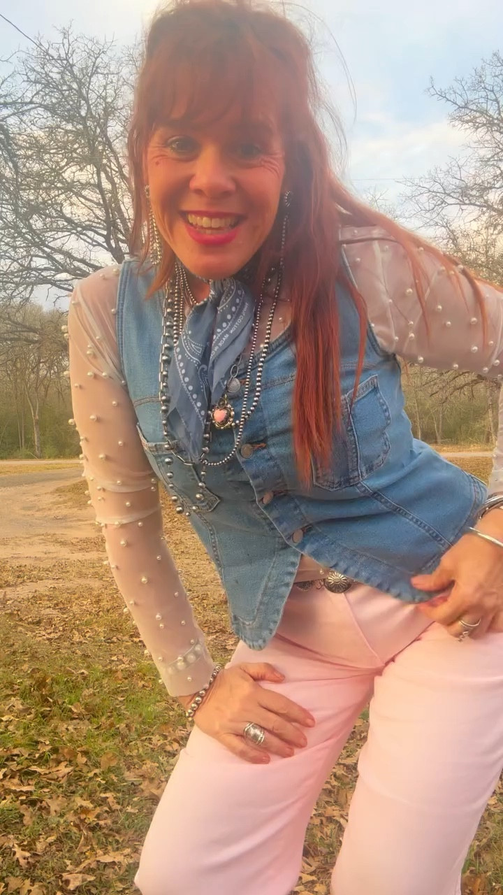Pink, Denim & Pearls!! Yes Please!!! Here is another Western outfit you can recreate with basic items from you wardrobe.
Hi! I’m PoppieMichelle and I love looking good at affordable prices. If you can relate- tap that HEART!
I’m 5’8 | 148 lbs | Typically a Medium 4/6
(27) | Tall (36)
#affordablefashion #westernstyle #outfitofthedayinspo #westerninspo 
#Itkstyletip
* Like what you see? Look for more linked on my LTK page
* Not sure what LTK is.... It’s an app you can download to EASILY shop ALL my inspo looks
* Download the LTK app and search PoppieMichelle (or tap my bio>LTK) to shop THIS look & EXCLUSIVE content.
* Sizing & so much detail is included in my
LTK Posts
