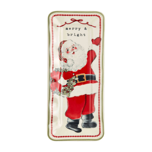 Santa Vintage Everything Plate | Mud Pie