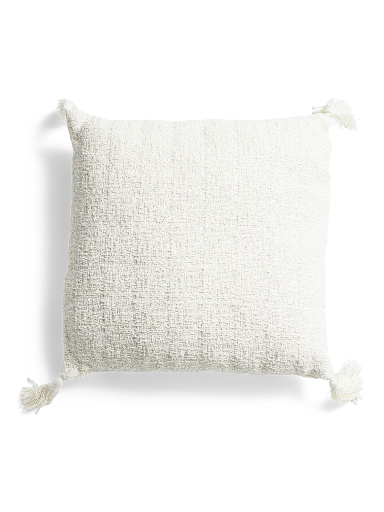 20x20 Solid Chunky Tassel Pillow | TJ Maxx
