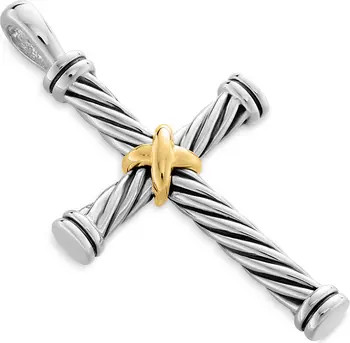 Cable Cross Enhancer with 18K Gold | Nordstrom