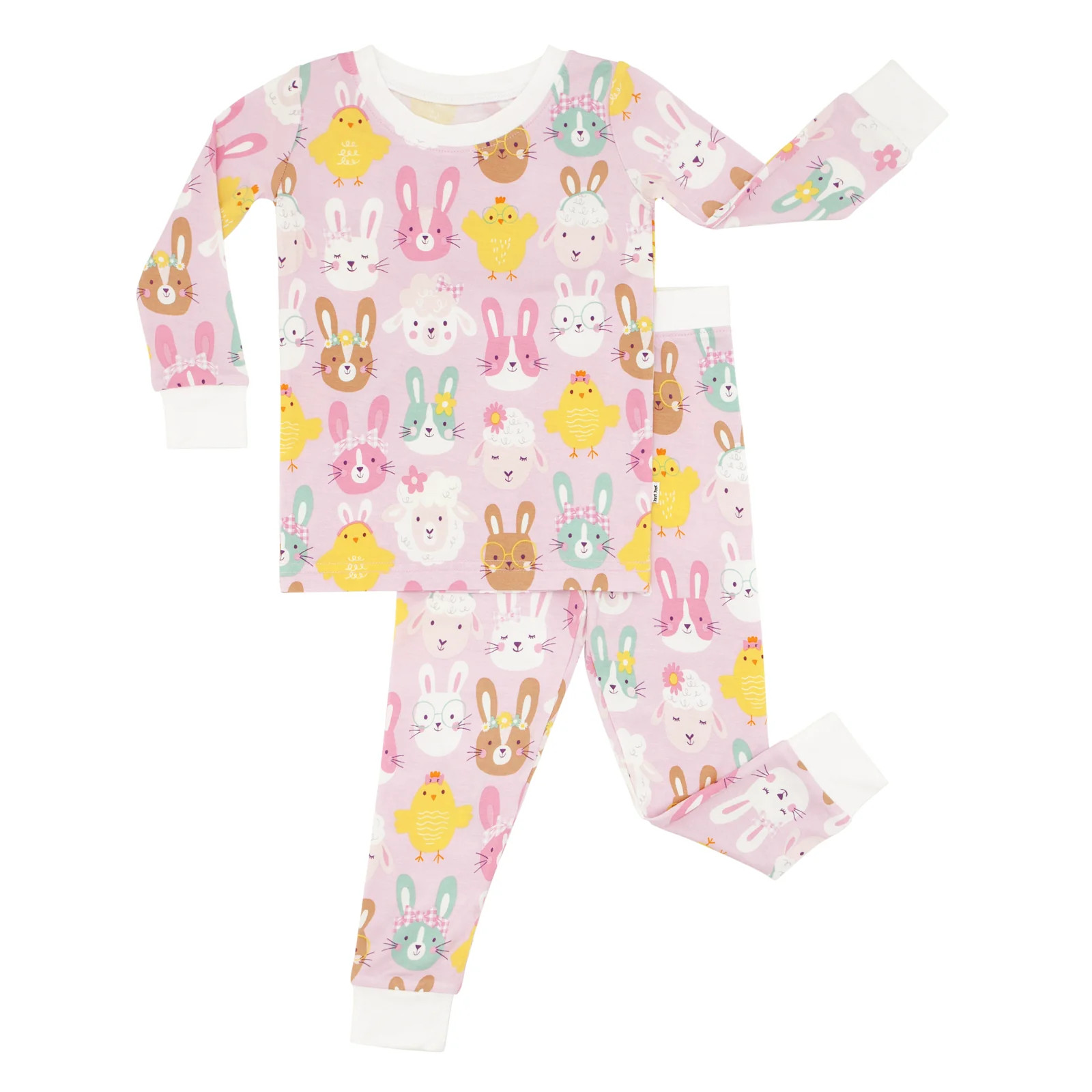 Pink Pastel Parade Two-Piece Pajama Set | Little Sleepies