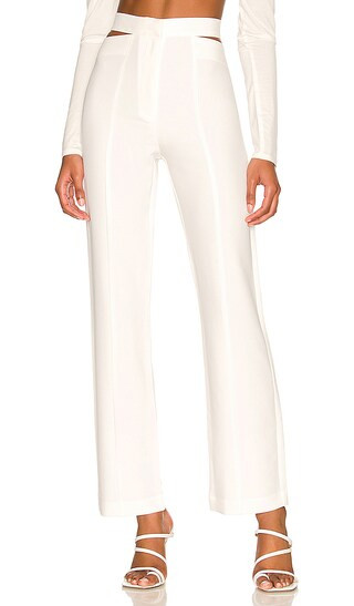 Kylie Cut Out Pant in Ivory | Revolve Clothing (Global)