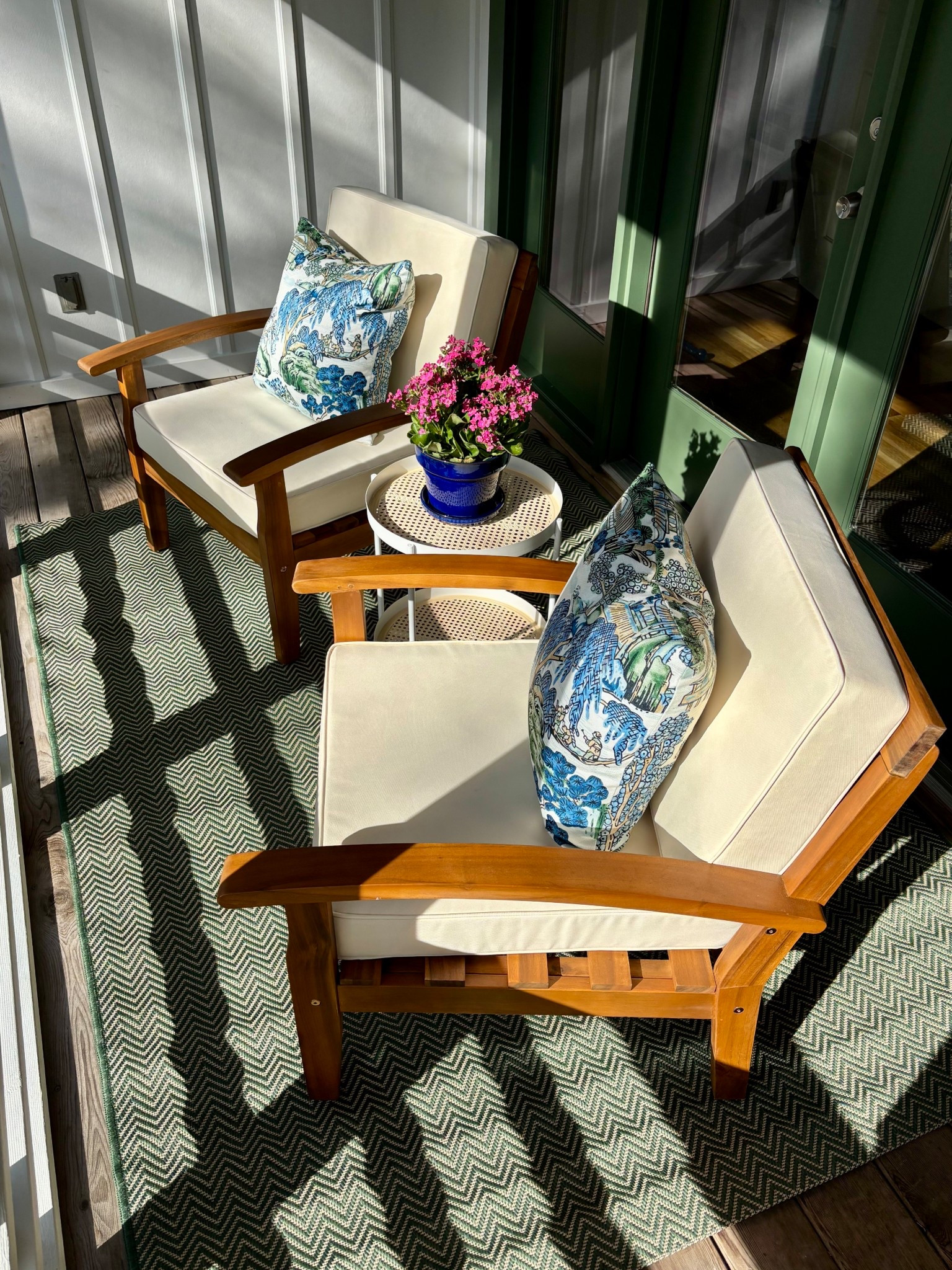 good morning from our little coffee porch ☀️☕️ everything is from Amazon (except the 🪴) 