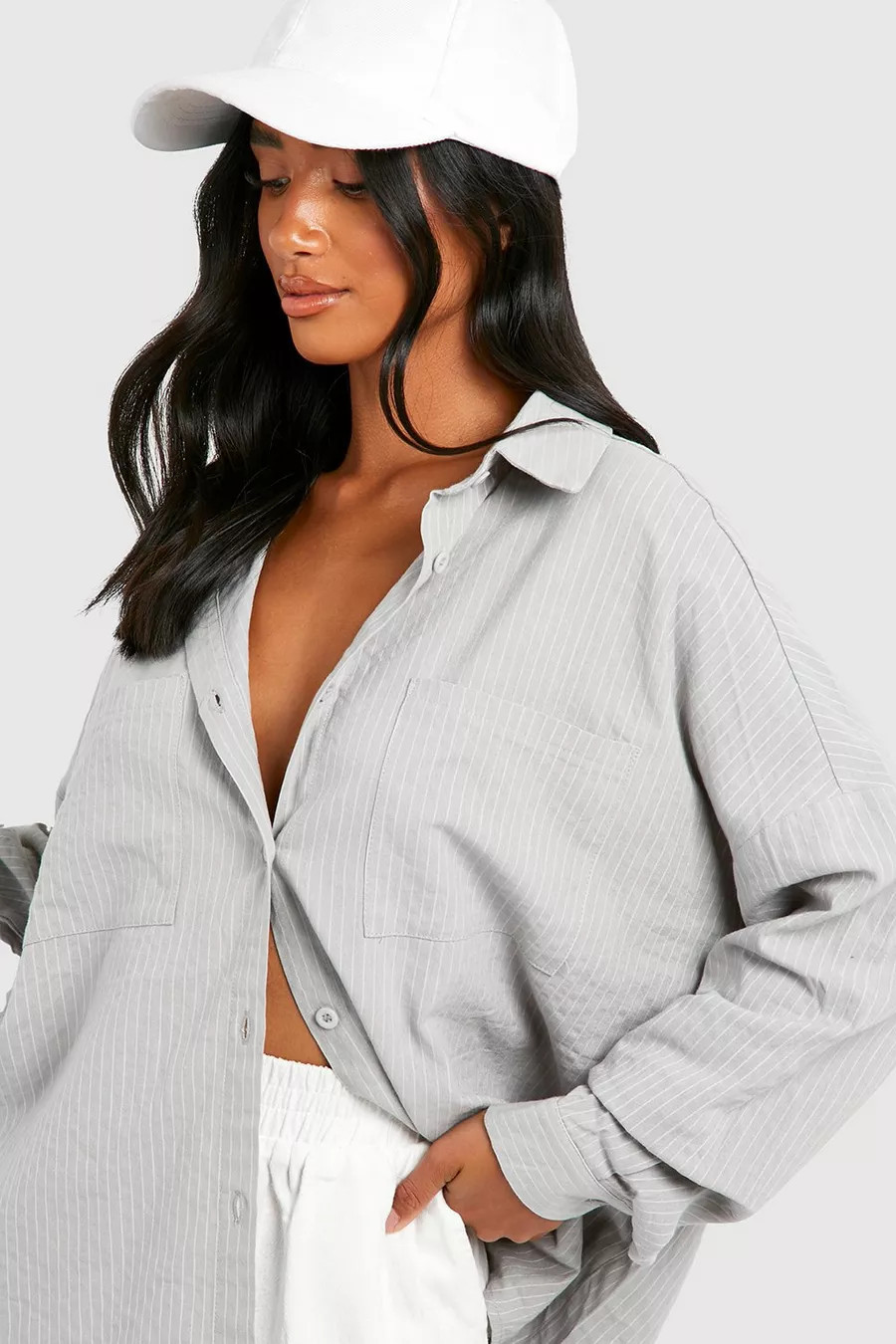Petite Stripe Shirt | boohoo (US & Canada)
