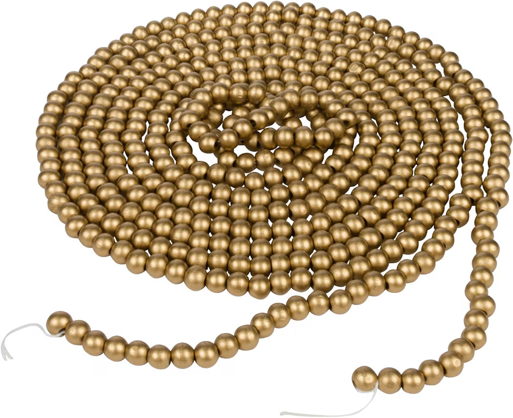One Holiday Way 18-Foot Long Rustic Metallic Gold Wood Bead Garland Christmas Tree Decoration - V... | Amazon (US)