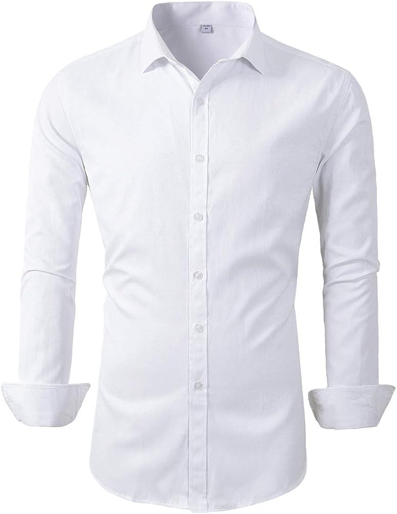 Beninos Mens Long Sleeve Slim Fit Dress Shirts | Amazon (US)