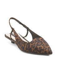 Wide Canvas Palmira Slingback Kitten Heels For Women | TJ Maxx