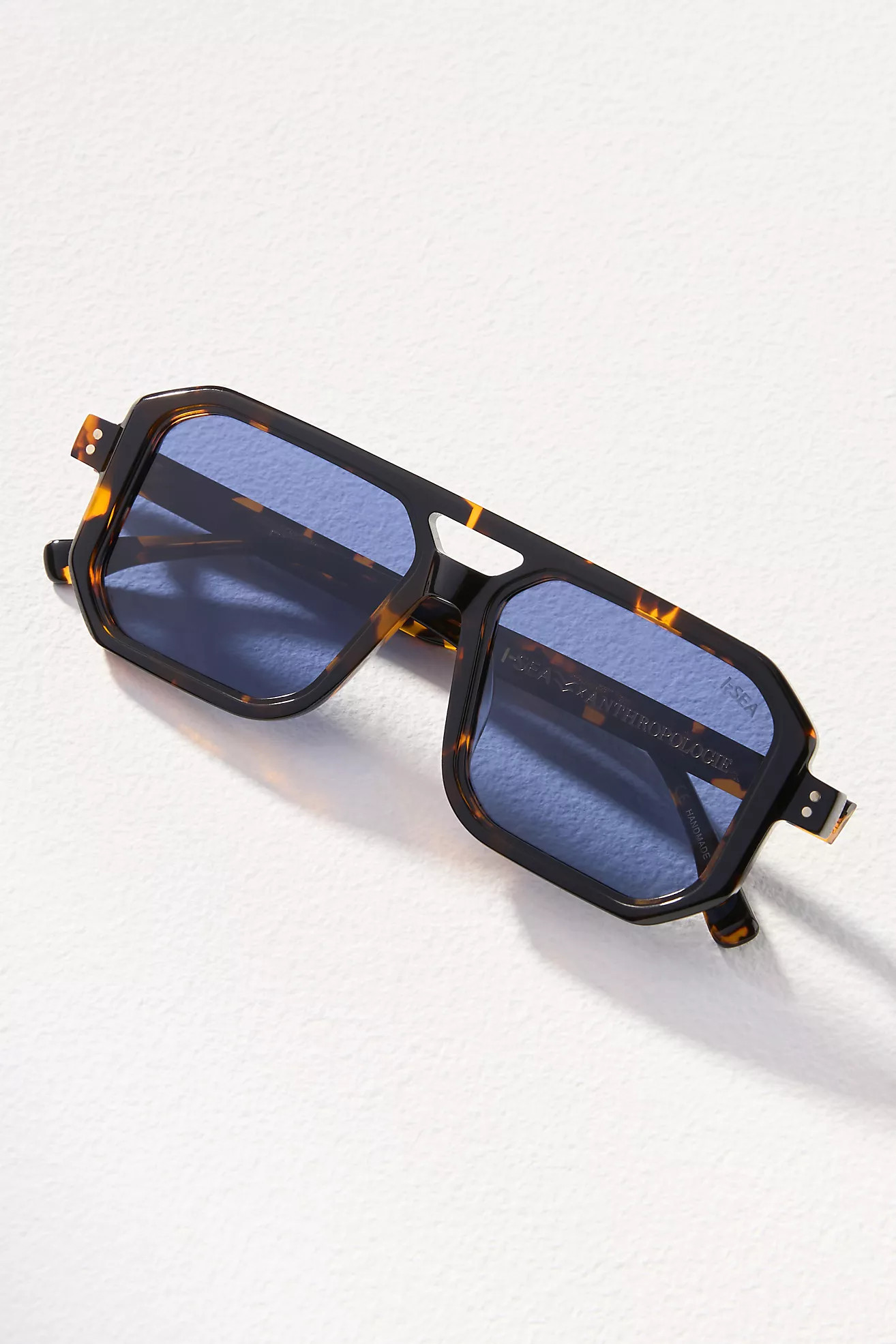 I-SEA Ellie Square Aviator Sunglasses | Anthropologie (US)