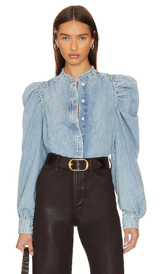 The Long Sleeve Gillian Top in Cresthaven | Revolve Clothing (Global)