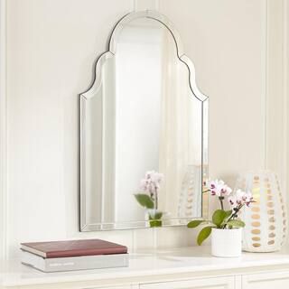 Home Decorators Collection Medium Ornate Arched Beveled Glass Classic Accent Mirror (35 in. H x 2... | The Home Depot