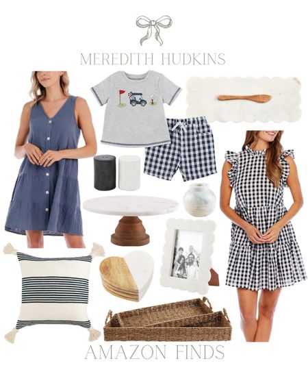 Mud pie, gingham dress, navy mini dress, little boys golf outfit, marble charcuterie board, serving board, kickstand, scalloped frame, marble frame, woven tray, accent pillow, salt and pepper shaker, women’s fashion, summer fashion, vacation outfit idea, preppy, classic, home, Amazon home, Amazon fashion, kids fashion

#LTKstyletip #LTKhome #LTKunder50