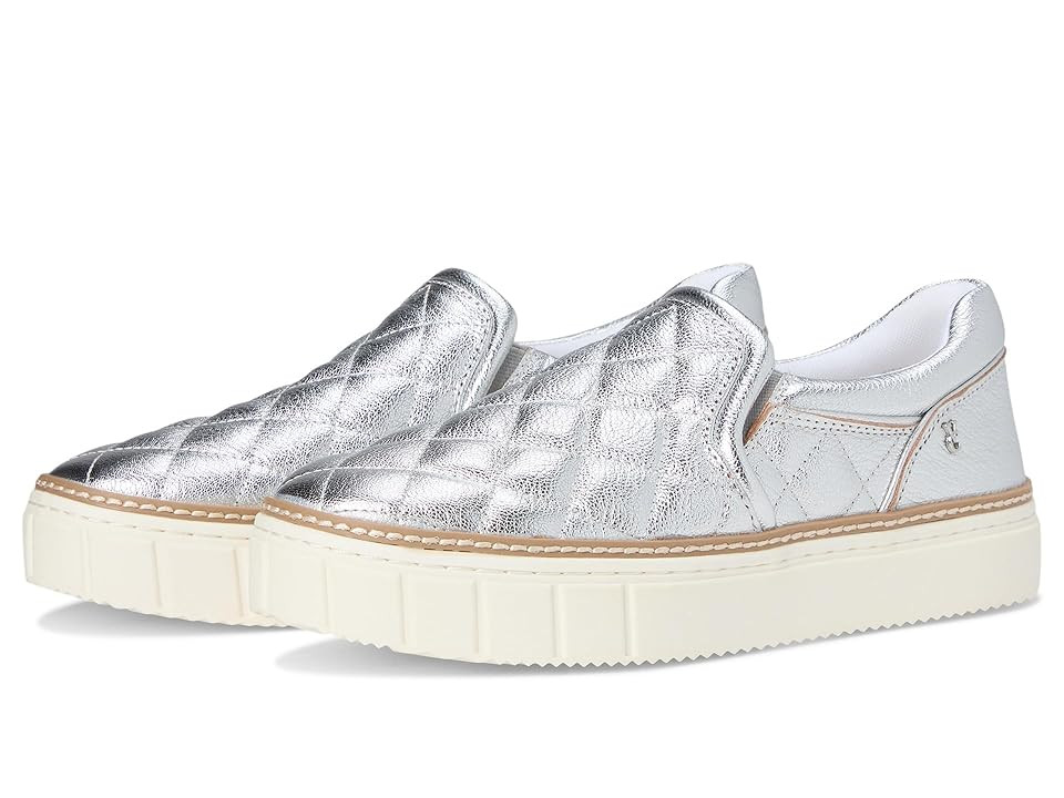 Vince Camuto Romie Quilted Slip-On Platform Sneakers Women's Shoes Lux Silver : 6.5 M, Leather | Zappos