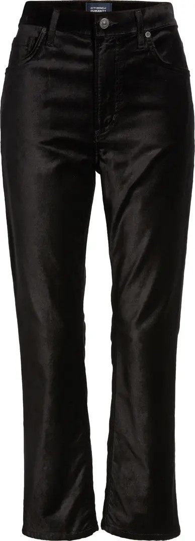 Isola Crop Bootcut Velvet Pants | Nordstrom
