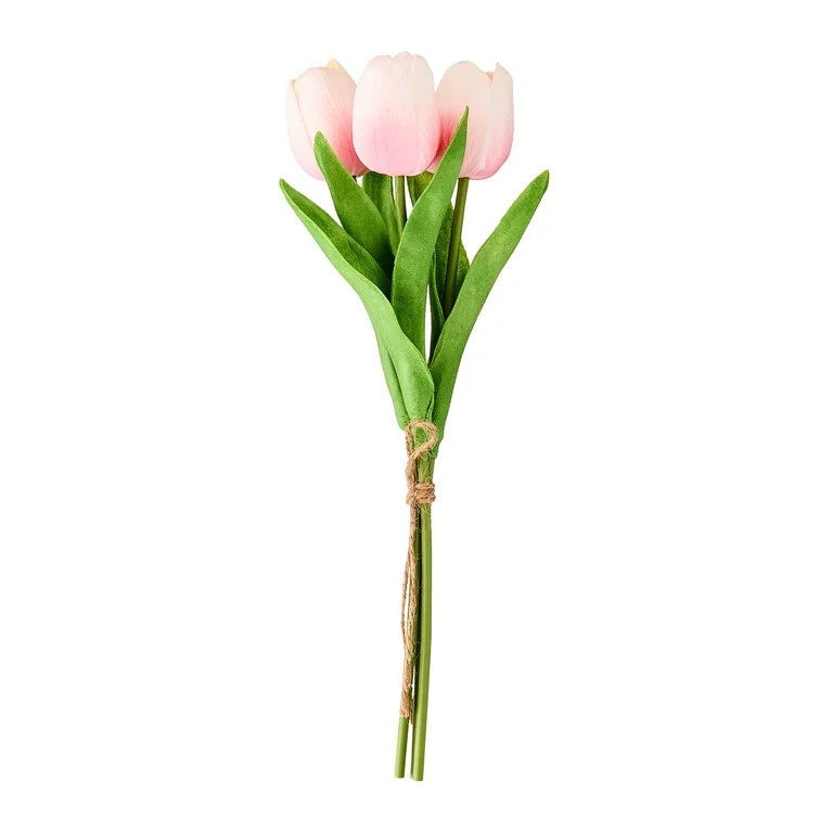 Artificial Tulip Bundle, Pink, 11", Easter by Way To Celebrate | Walmart (US)