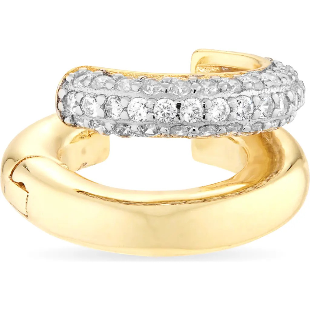 Shashi Bree Cubic Zirconia Single Ear Cuff in Gold at Nordstrom | Nordstrom