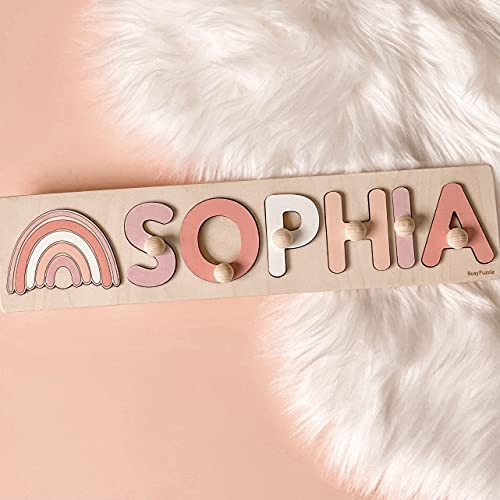 Personalized Name Puzzle by BusyPuzzle, Christmas Gift For Kids, Nursery Decor, Baby Shower and F... | Amazon (US)