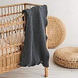 MINICAMP Charcoal Linen Baby Blanket - Organic Kids Bedding - Soft Waffle Towels for Newborn | Amazon (US)