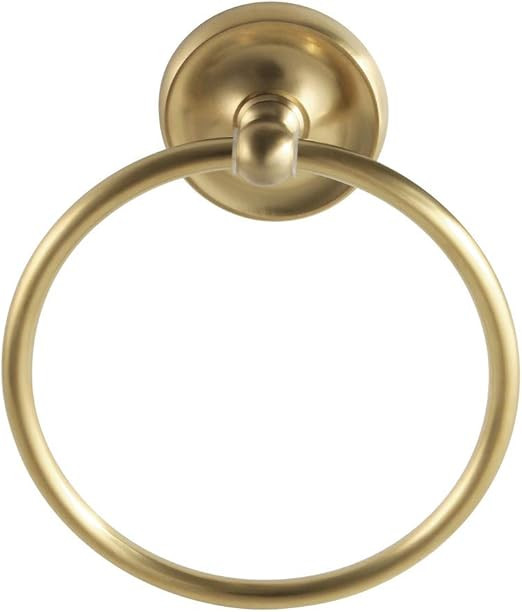 Kingston Brass BA314BB Classic Towel-Ring, Brushed Brass | Amazon (US)