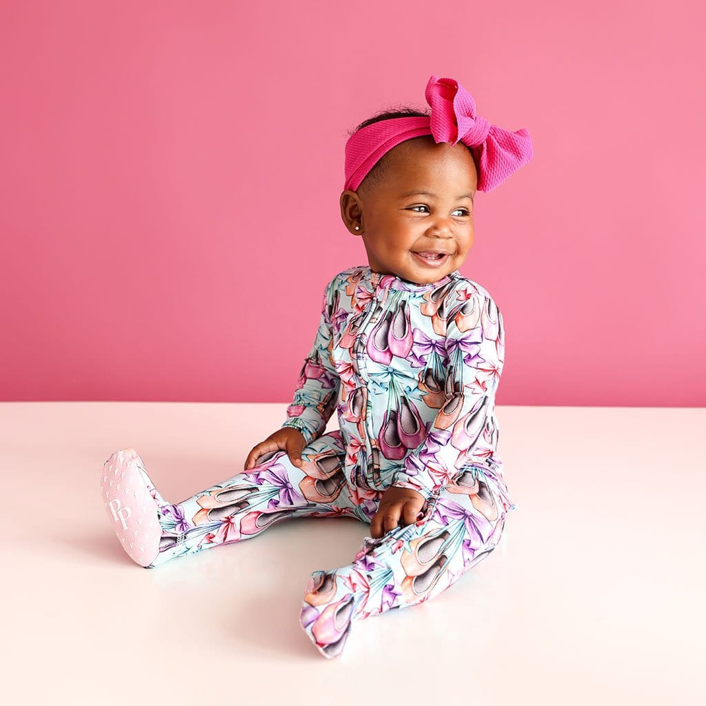 Ballet Shoes Baby Girl Footed Pajamas | Irina | Posh Peanut