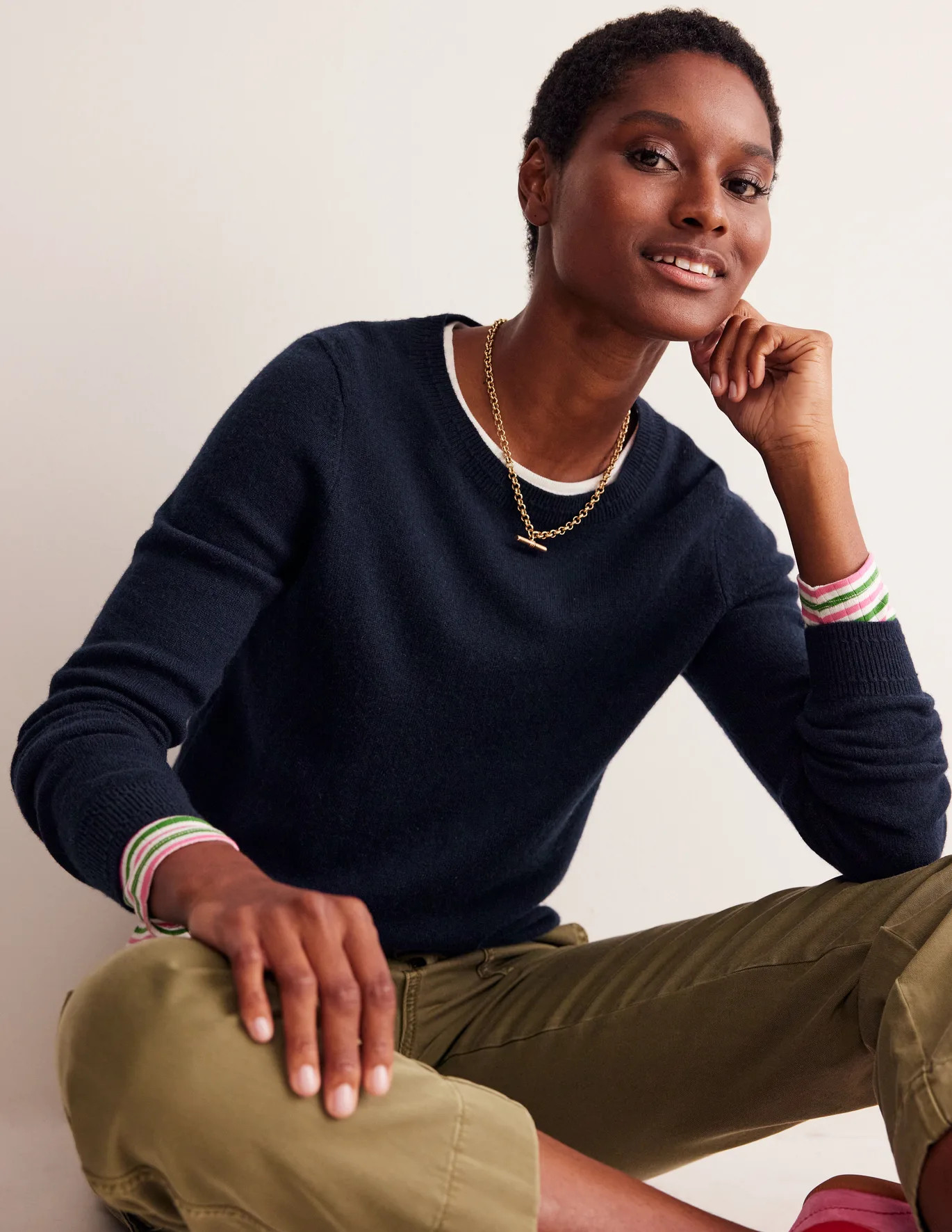 Eva Cashmere Crew Neck Jumper | Boden UK