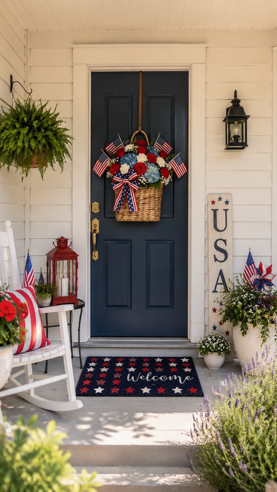 🇺🇸✨ Porch ready for all the summer celebrations ✨🇺🇸
A little red, white & blue, fresh flowers, and the cutest cozy touches to welcome everyone home ❤️🤍💙 #FrontPorchDecor #PatrioticPorch #SummerDecor #AmericanaStyle

#LTKstorytime #LTKSeasonal #LTKHome