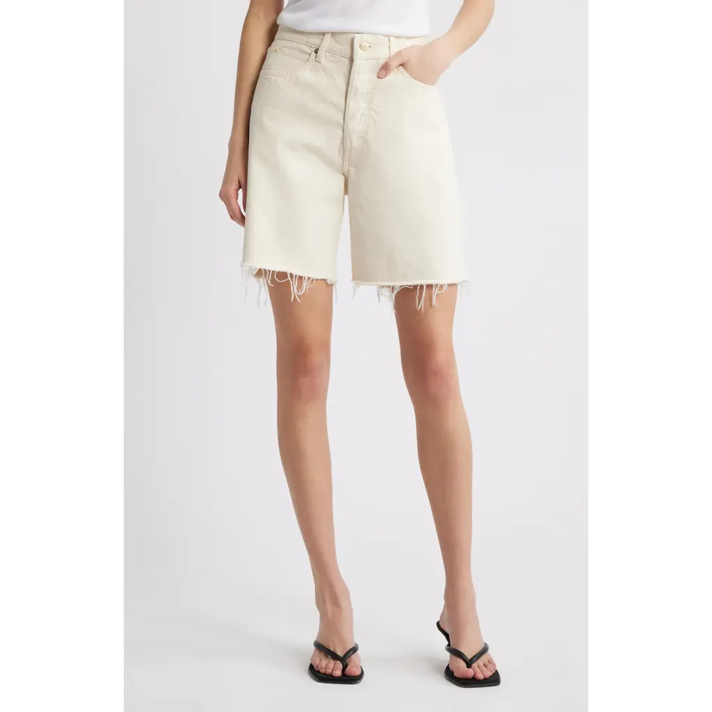 FRAME The Timeless Cutoff Denim Shorts in Milkshake at Nordstrom Rack, Size 28 | Nordstrom Rack