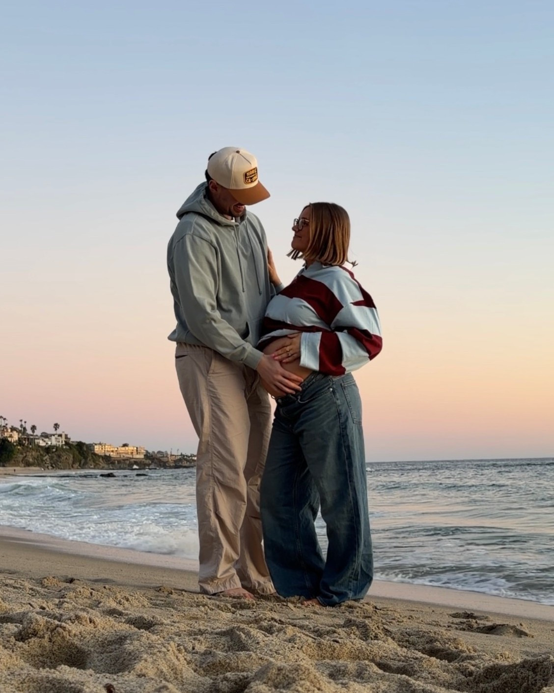 Daily drills M/L in rugby shirt it’s super soft and cute love the colors!! Jeans I went up to a 31 in pregnancy but honestly a 30 would work (my pre pregnancy size) they are super stretchy soft denim AMAZING. Omg so good. Flattering. Size down at least one if you’re not pregnant!! 

#laguna #dailydrills #bresheppard #pregnant #madewell #pregnancystyle
#ltkbump #ltkootd 

#LTKBump