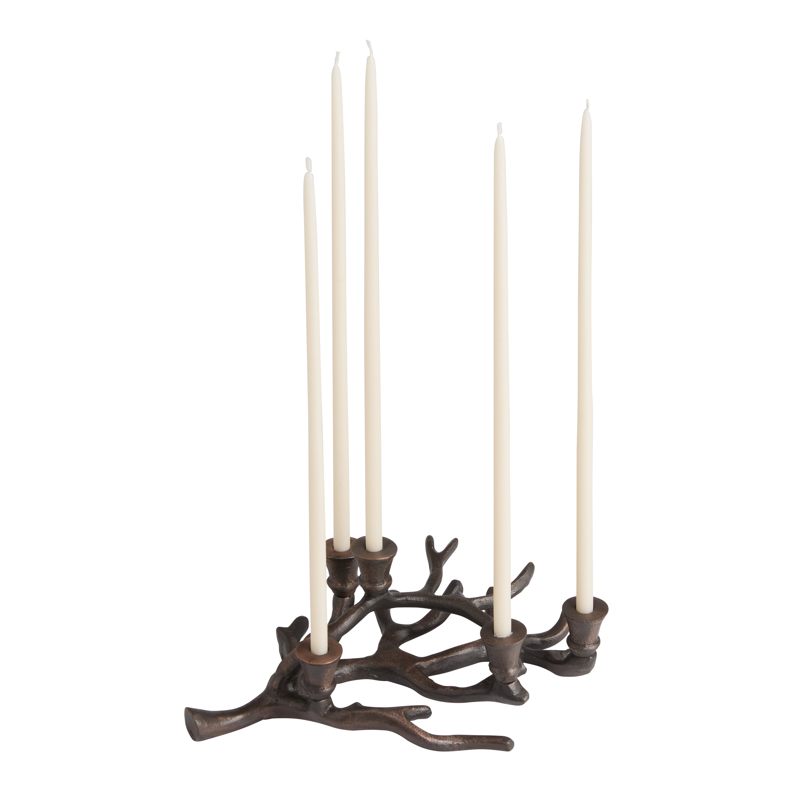 Antique Bronze Branch Narrow Taper Candle Holder | World Market