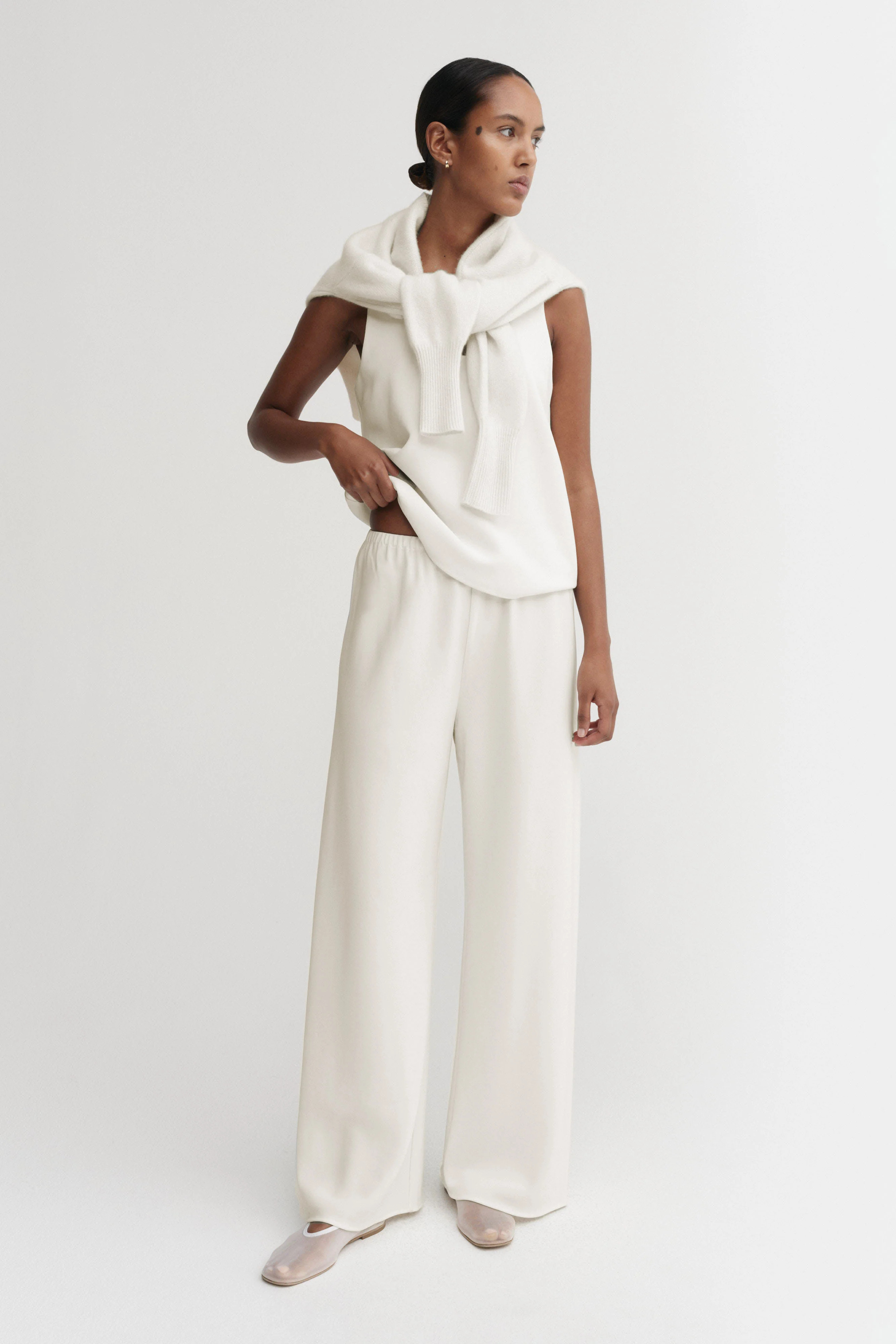 Bea Crepe Pants, cream | Almada Label
